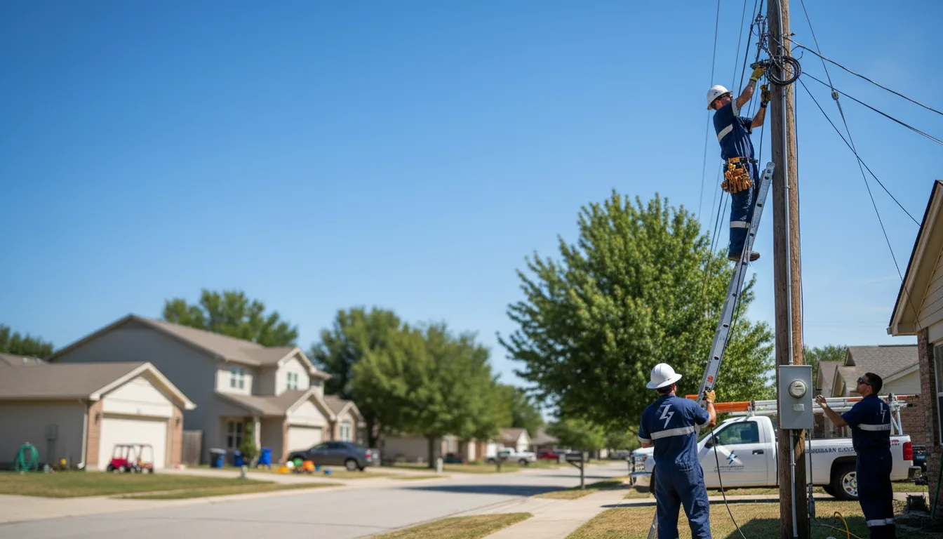 Residential electrician providing installation services in Shongaloo, LA